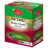 Чай в пакетиках TeaTang Black+Green 100 пак. смесь зеленого и черного цейлонских чаев арт.406916