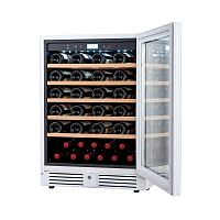 Винный шкаф CellarPrivate встраиваемый, однокамерный на 51 бутылку (СР051-1ТWH) белый со скрытой руч