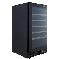 Винный шкаф CellarPrivate встраиваемый, однокамерный на 51 бутылку (СР051-1ТBH) чёрный со скрытой ру
