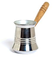 Турка латунная "Семейная" серебристая, ручная работа