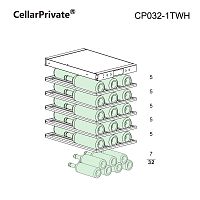 Винный шкаф CellarPrivate встраиваемый, однокамерный на 32 бутылки (CP032-1TWH) белый со скрытой руч