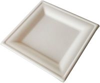 Тарелка квадратная Viatto SPS-8, сахарный тростник, 20х20 см, 6 шт.