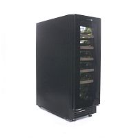 Винный шкаф CellarPrivate встраиваемый, однокамерный на 20 бутылок (CP020-1TBH) в черном цвете со ск