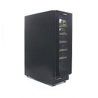Винный шкаф CellarPrivate встраиваемый, однокамерный на 20 бутылок (CP020-1TBH) в черном цвете со ск
