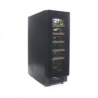 Винный шкаф CellarPrivate встраиваемый, однокамерный на 20 бутылок (CP020-1TBH) в черном цвете со ск