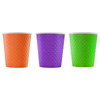 Стакан бумажный одноразовый двухслойный с конгревом Waffle Color  250 ml 25 шт.  EM80-280-0479