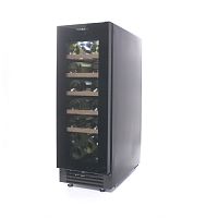 Винный шкаф CellarPrivate встраиваемый, однокамерный на 20 бутылок (CP020-1TBH) в черном цвете со ск