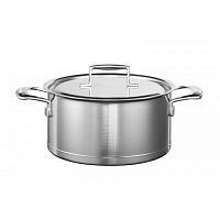 Кастрюля с крышкой 5.68 л 5 слоев KitchenAid KC2C60LCST