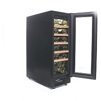 Винный шкаф CellarPrivate встраиваемый, однокамерный на 20 бутылок (CP020-1TBH) в черном цвете со ск