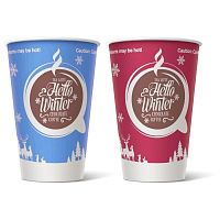 Стакан бумажный одноразовый Hello winter ВЕНДИНГ 300 ml 50 шт. HB80-340-1122