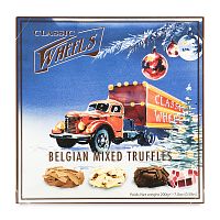 Шоколадные конфеты  Classic Wheels Xmas Трюфели микс молочный+темный+белый шоколад 200г