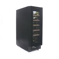Винный шкаф CellarPrivate встраиваемый, однокамерный на 20 бутылок (CP020-1TBH) в черном цвете со ск