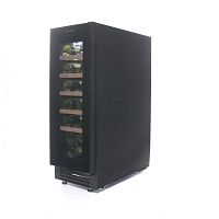 Винный шкаф CellarPrivate встраиваемый, однокамерный на 20 бутылок (CP020-1TBH) в черном цвете со ск