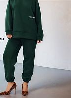 Костюм спортивный зеленый утепленный Rose&Mose RM101 оверсайз M (р 44-46)
