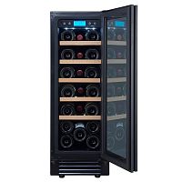 Винный шкаф CellarPrivate встраиваемый, однокамерный на 20 бутылок (CP020-1TBH) в черном цвете со ск
