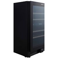 Винный шкаф CellarPrivate встраиваемый, двухзонный на 43 бутылки (CP043-2TBH) чёрный со скрытой ручк