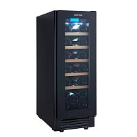 Винный шкаф CellarPrivate встраиваемый, однокамерный на 20 бутылок (CP020-1TBH) в черном цвете со ск