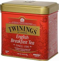 Чай TWININGS Английский Завтрак в жестяных банках 100 гр.