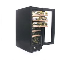 Винный шкаф CellarPrivate встраиваемый, однокамерный на 20 бутылок (CP020-1TBH) в черном цвете со ск