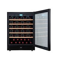 Винный шкаф CellarPrivate встраиваемый, однокамерный на 51 бутылку (СР051-1ТBH) чёрный со скрытой ру