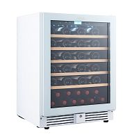 Винный шкаф CellarPrivate встраиваемый, однокамерный на 51 бутылку (СР051-1ТWH) белый со скрытой руч