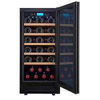 Винный шкаф CellarPrivate встраиваемый, однокамерный на 32 бутылки (CP032-1TBH) чёрный со скрытой ру