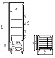 Витрина кондитерская R400C Carboma D4 VM 400-1