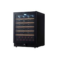 Винный шкаф CellarPrivate встраиваемый, однокамерный на 51 бутылку (СР051-1ТBH) чёрный со скрытой ру