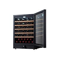 Винный шкаф CellarPrivate встраиваемый, однокамерный на 51 бутылку (СР051-1ТBH) чёрный со скрытой ру