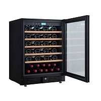Винный шкаф CellarPrivate встраиваемый, однокамерный на 51 бутылку (СР051-1ТBH) чёрный со скрытой ру